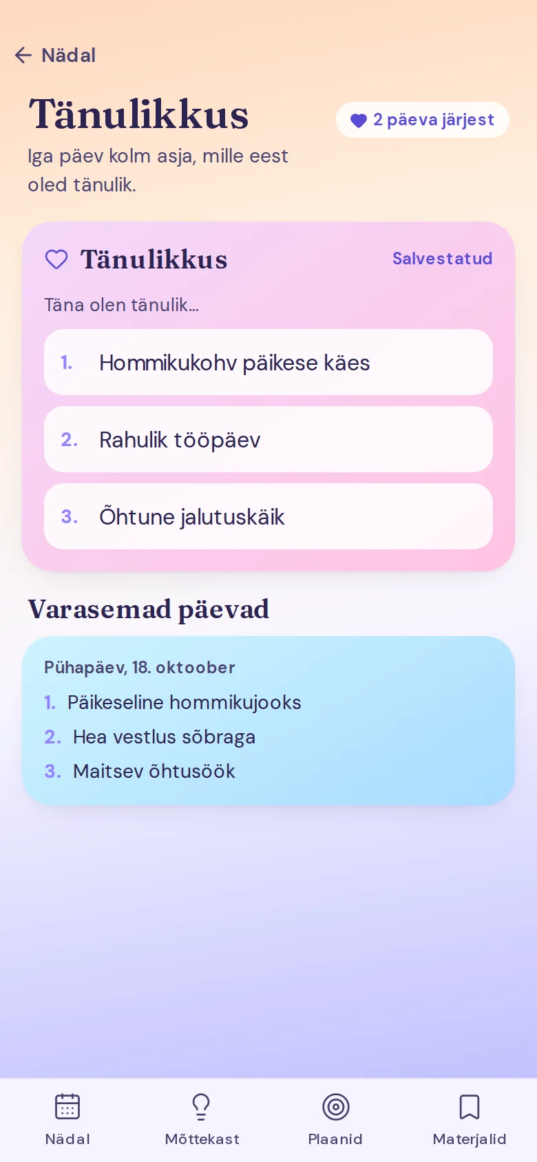 Tänulikkuse päevik